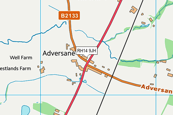 RH14 9JH map - OS VectorMap District (Ordnance Survey)