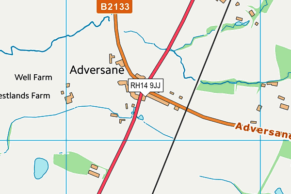 RH14 9JJ map - OS VectorMap District (Ordnance Survey)