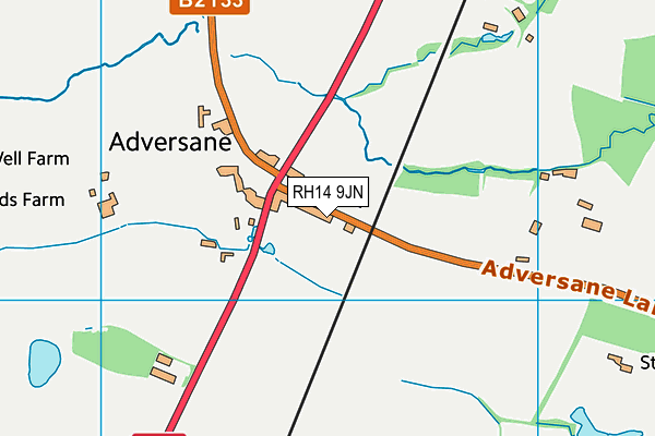 RH14 9JN map - OS VectorMap District (Ordnance Survey)