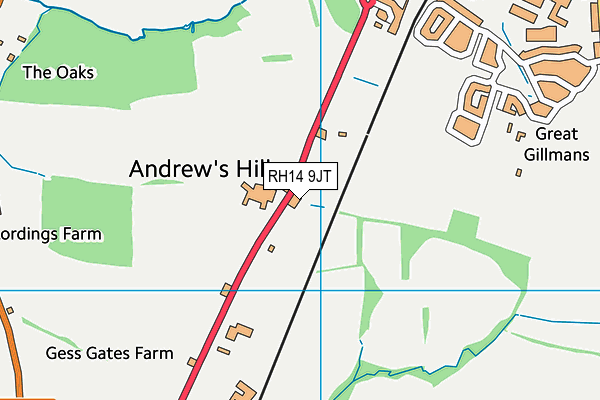 RH14 9JT map - OS VectorMap District (Ordnance Survey)