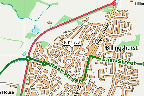 RH14 9LB map - OS VectorMap District (Ordnance Survey)