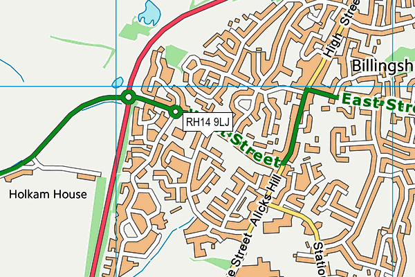 RH14 9LJ map - OS VectorMap District (Ordnance Survey)