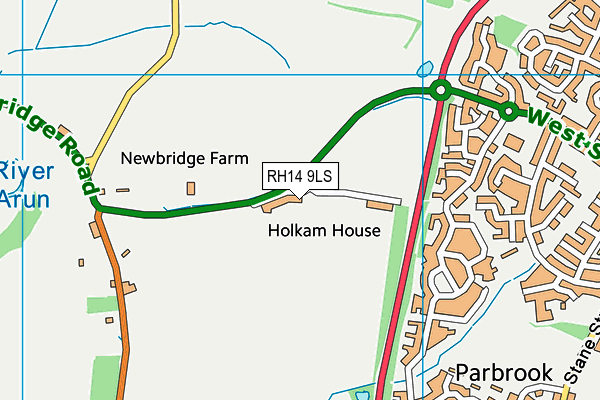 RH14 9LS map - OS VectorMap District (Ordnance Survey)