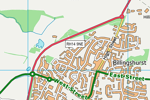 RH14 9NE map - OS VectorMap District (Ordnance Survey)