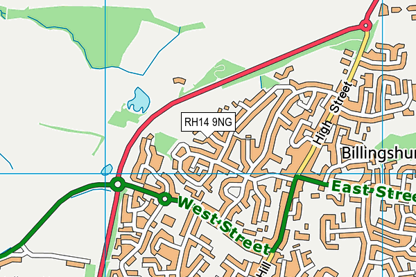 RH14 9NG map - OS VectorMap District (Ordnance Survey)