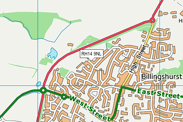 RH14 9NL map - OS VectorMap District (Ordnance Survey)