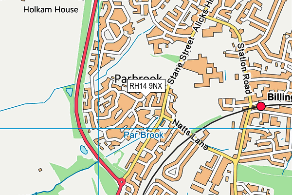 Luxford Way Sports Ground map (RH14 9NX) - OS VectorMap District (Ordnance Survey)