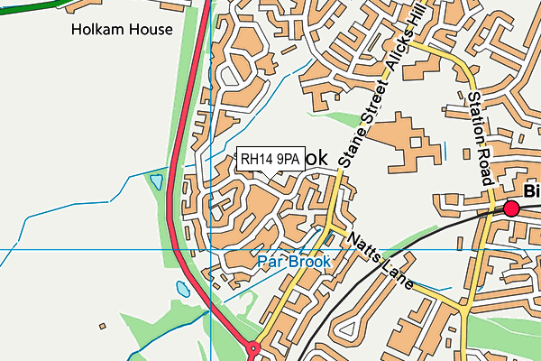 RH14 9PA map - OS VectorMap District (Ordnance Survey)