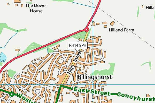 RH14 9PH map - OS VectorMap District (Ordnance Survey)