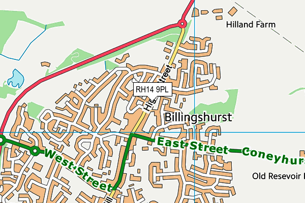 RH14 9PL map - OS VectorMap District (Ordnance Survey)