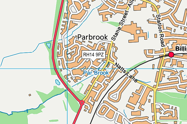 RH14 9PZ map - OS VectorMap District (Ordnance Survey)