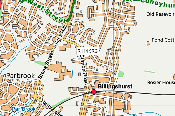 RH14 9RG map - OS VectorMap District (Ordnance Survey)