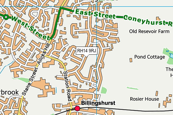 RH14 9RJ map - OS VectorMap District (Ordnance Survey)