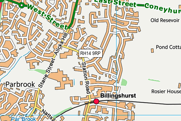 RH14 9RP map - OS VectorMap District (Ordnance Survey)