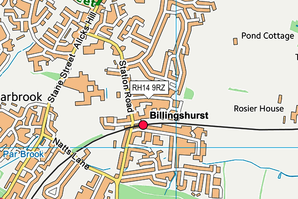 RH14 9RZ map - OS VectorMap District (Ordnance Survey)