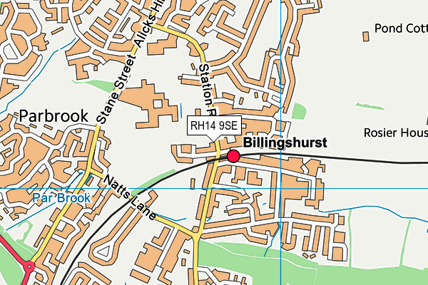 Map of W G TYRES (BILLINGSHURST) LTD at district scale