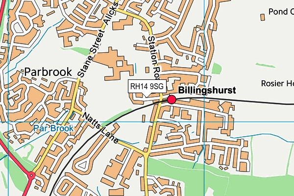 RH14 9SG map - OS VectorMap District (Ordnance Survey)