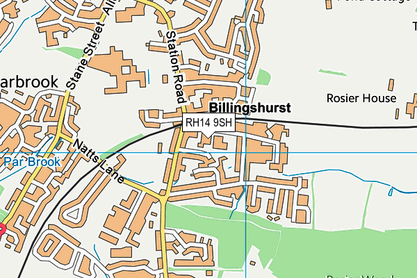 RH14 9SH map - OS VectorMap District (Ordnance Survey)