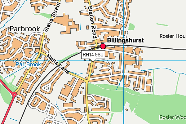RH14 9SU map - OS VectorMap District (Ordnance Survey)