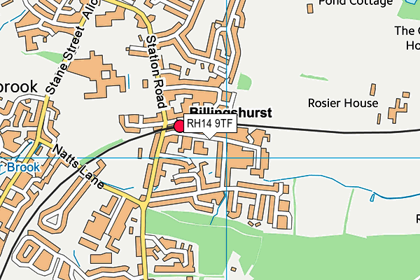 RH14 9TF map - OS VectorMap District (Ordnance Survey)