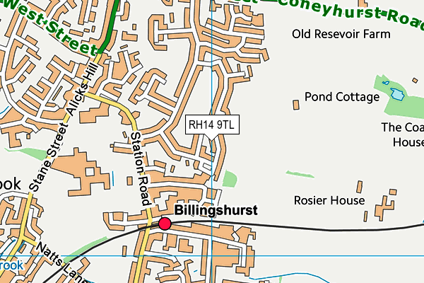 RH14 9TL map - OS VectorMap District (Ordnance Survey)