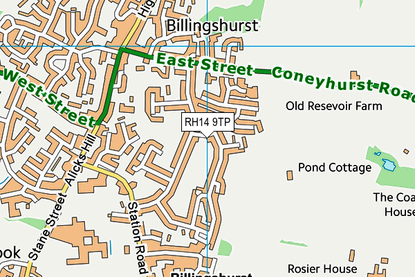 RH14 9TP map - OS VectorMap District (Ordnance Survey)