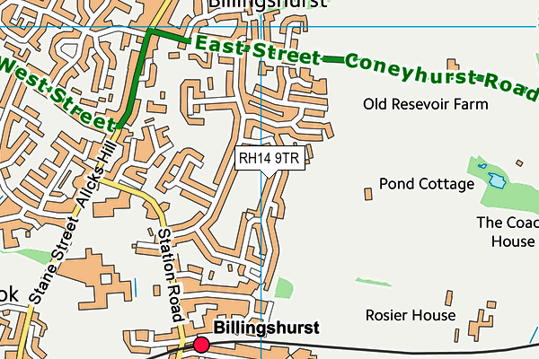 RH14 9TR map - OS VectorMap District (Ordnance Survey)