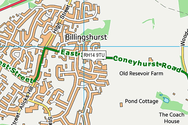 RH14 9TU map - OS VectorMap District (Ordnance Survey)