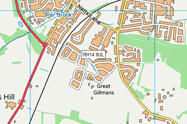 RH14 9UL map - OS VectorMap District (Ordnance Survey)