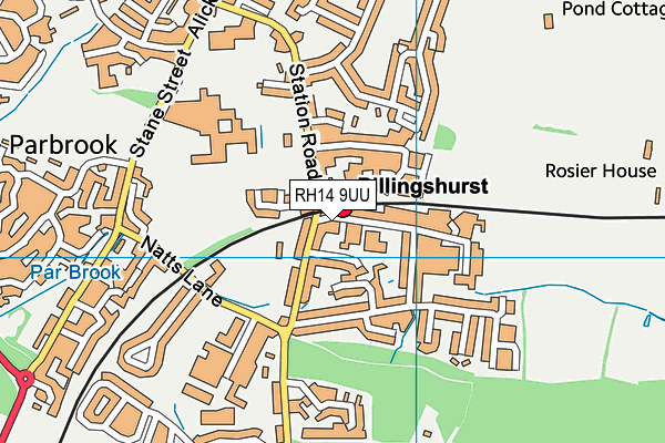 RH14 9UU map - OS VectorMap District (Ordnance Survey)