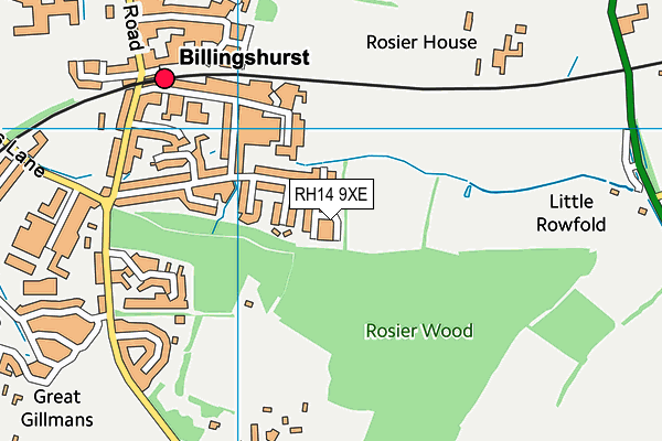 RH14 9XE map - OS VectorMap District (Ordnance Survey)