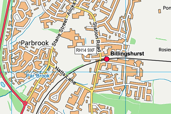 RH14 9XF map - OS VectorMap District (Ordnance Survey)