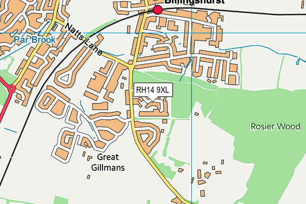 RH14 9XL map - OS VectorMap District (Ordnance Survey)