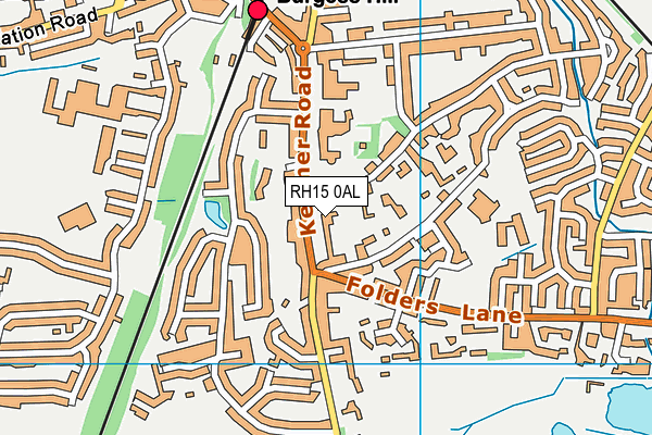 RH15 0AL map - OS VectorMap District (Ordnance Survey)