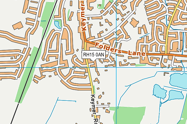 RH15 0AN map - OS VectorMap District (Ordnance Survey)