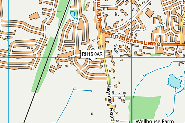 RH15 0AR map - OS VectorMap District (Ordnance Survey)