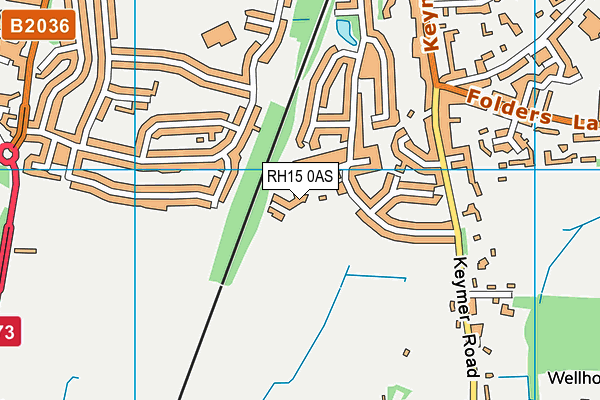 RH15 0AS map - OS VectorMap District (Ordnance Survey)