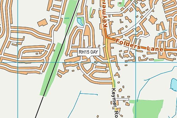 RH15 0AY map - OS VectorMap District (Ordnance Survey)