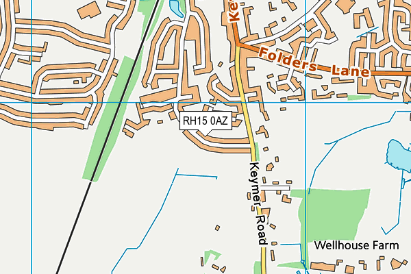 RH15 0AZ map - OS VectorMap District (Ordnance Survey)