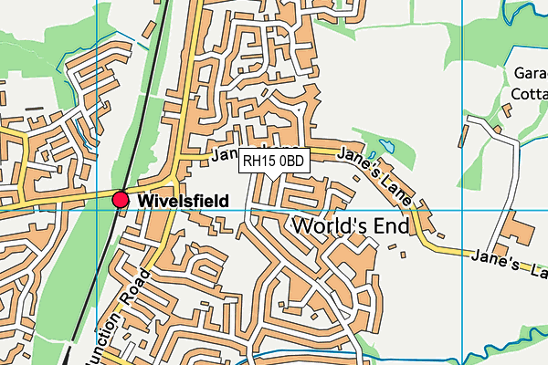 RH15 0BD map - OS VectorMap District (Ordnance Survey)