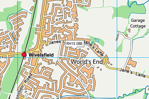 RH15 0BE map - OS VectorMap District (Ordnance Survey)