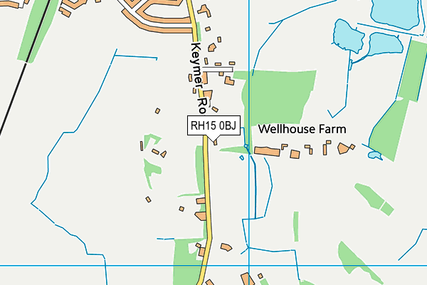 RH15 0BJ map - OS VectorMap District (Ordnance Survey)