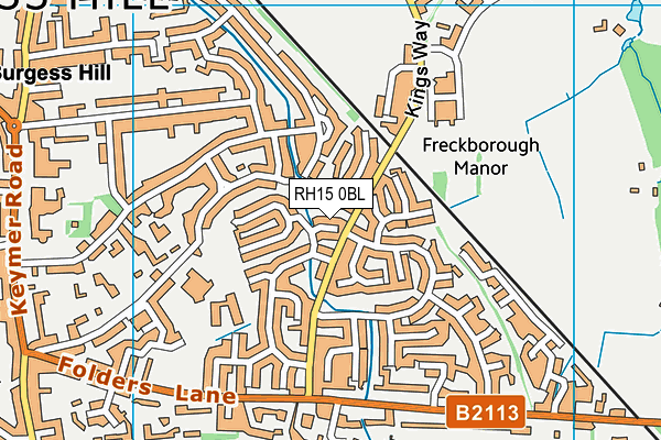 RH15 0BL map - OS VectorMap District (Ordnance Survey)