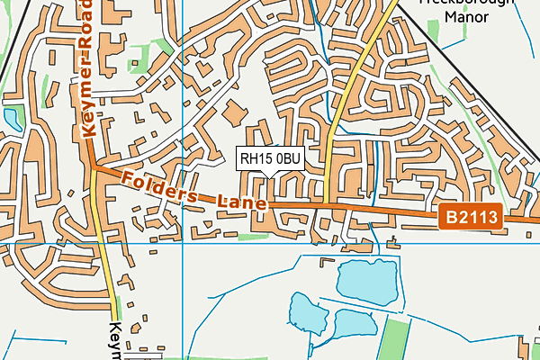 RH15 0BU map - OS VectorMap District (Ordnance Survey)