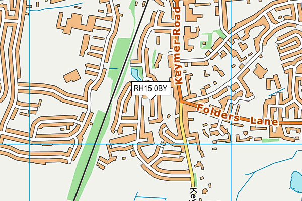 RH15 0BY map - OS VectorMap District (Ordnance Survey)