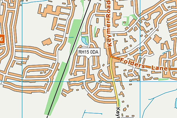 RH15 0DA map - OS VectorMap District (Ordnance Survey)