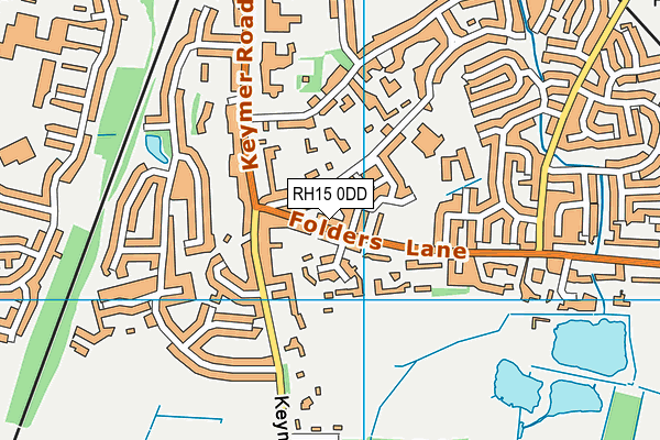RH15 0DD map - OS VectorMap District (Ordnance Survey)