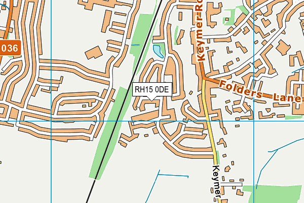 RH15 0DE map - OS VectorMap District (Ordnance Survey)
