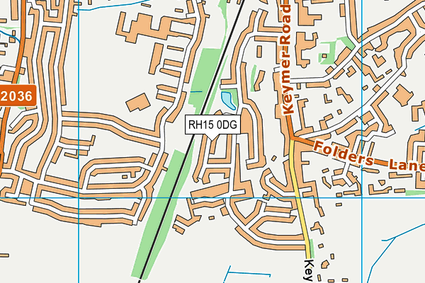 RH15 0DG map - OS VectorMap District (Ordnance Survey)