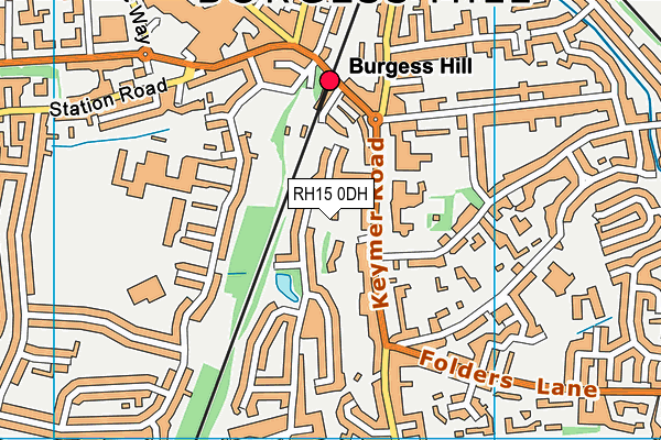 RH15 0DH map - OS VectorMap District (Ordnance Survey)